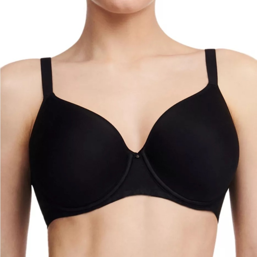 Chantelle 18J6 Black Comfort Chic Full Coverage Memory Foam Bra Size 40DDD